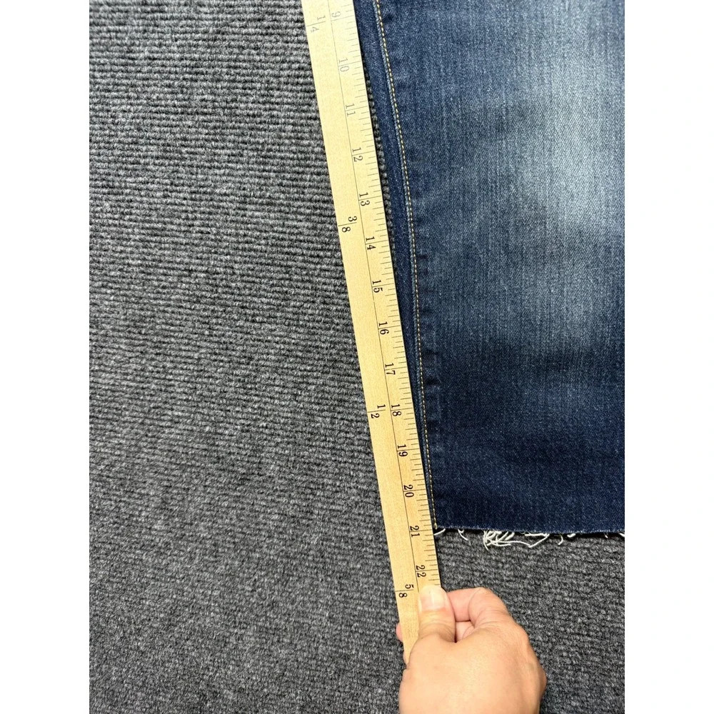 Levi's Wedgie Straight Jeans Women 25 Blue Excellent High Rise Raw Hem